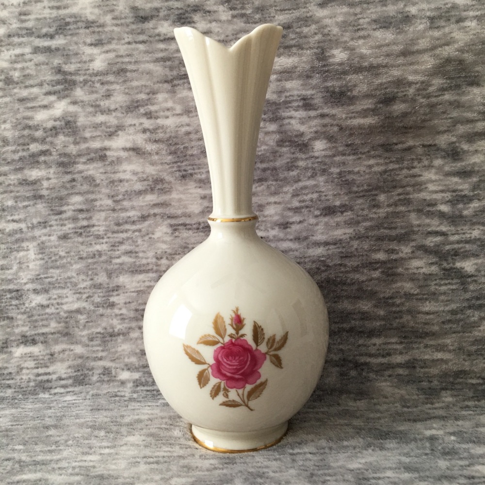 Lenox Rhodora 8" (Bulbous) Vase - Vintage from 1970s